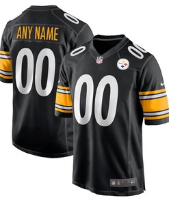 Pittsburgh Steelers Game Custom 00 Player Jersey - Black
