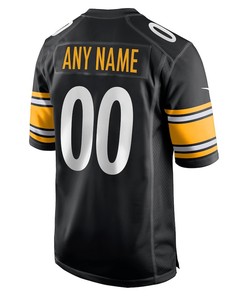 Pittsburgh Steelers Game Custom 00 Player Jersey - Black