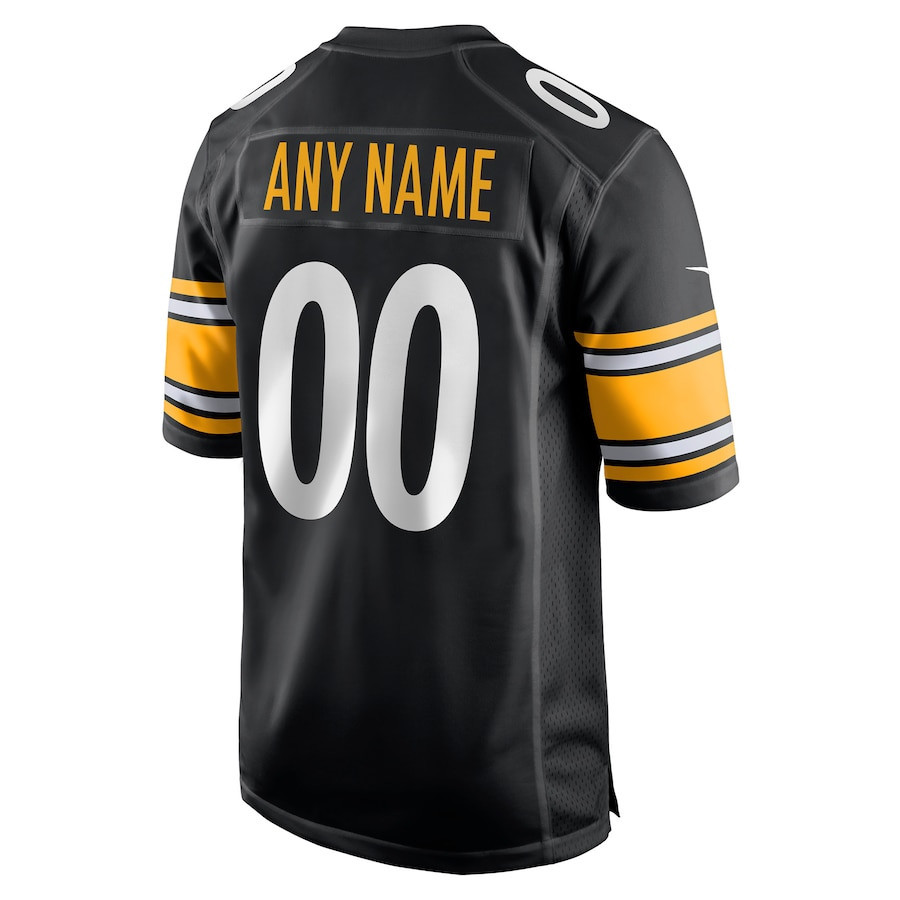 Pittsburgh Steelers Game Custom 00 Player Jersey - Black