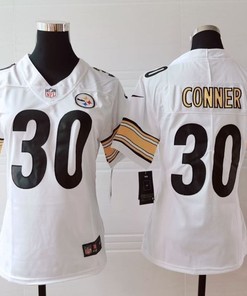 Pittsburgh Steelers James Conner #30 Nfl 2020 White Womens Jersey