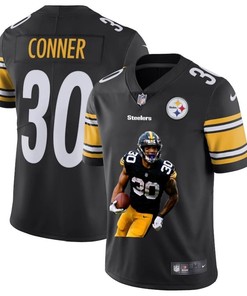 Pittsburgh Steelers James Conner #30 Nfl Portrait Brandedition Black Jersey