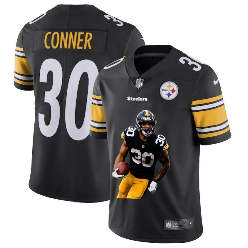 Pittsburgh Steelers James Conner #30 Nfl Portrait Brandedition Black Jersey