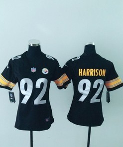 Pittsburgh Steelers James Harrison #92 Nfl 2020 Black Womens Jersey