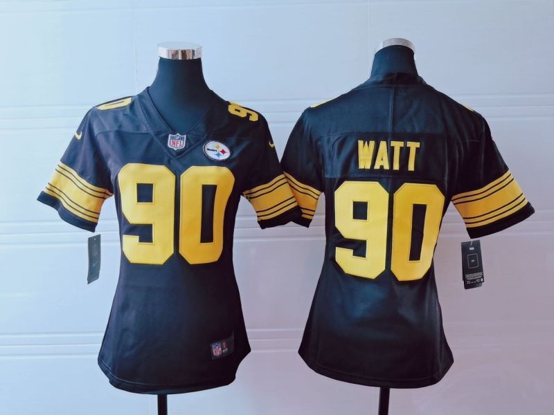 Pittsburgh Steelers J.j.watt #90 Nfl 2020 Brown Womens Jersey