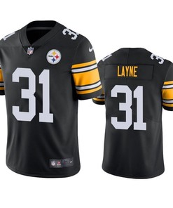 Pittsburgh Steelers Justin Layne 2019 Nfl Draft Black Vapor Limited Jersey