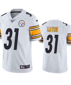 Pittsburgh Steelers Justin Layne White 100th Season Vapor Limited Jersey