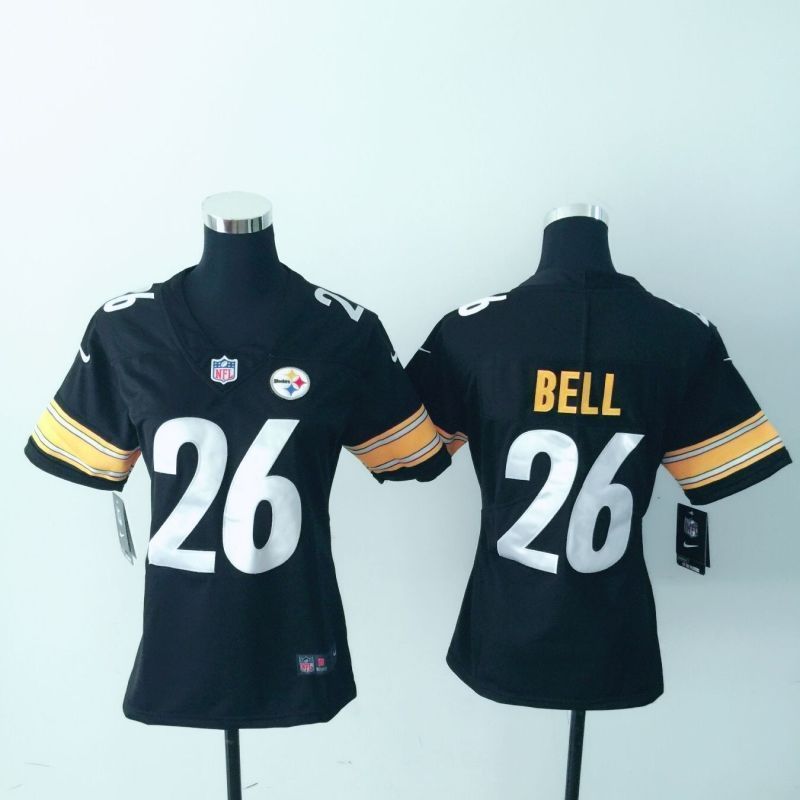 Pittsburgh Steelers Leveon Bell #26 Nfl 2020 Black Womens Jersey