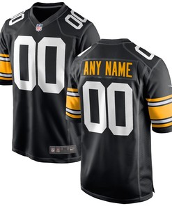Pittsburgh Steelers Nike Alternate Custom Game Jersey - Black