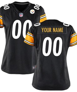 Pittsburgh Steelers Nike Womens Custom Game Jersey - Black