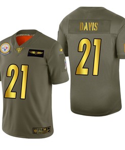 Pittsburgh Steelers Sean Davis 2019 Salute To Service Nfl 100 Mens Jersey Metallic
