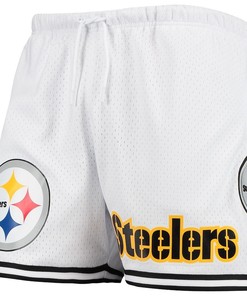 Pittsburgh Steelers Team Standard Mesh Shorts - White/Black