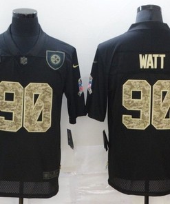 Pittsburgh Steelers Tj Watt #90 Nfl 2020 Black Jersey