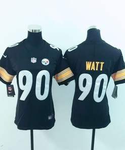 Pittsburgh Steelers T.j. Watt #90 Nfl 2020 Black Womens Jersey