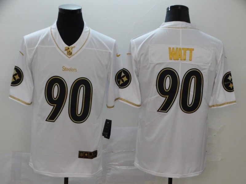 Pittsburgh Steelers Tj Watt #90 Nfl 2020 White Jersey
