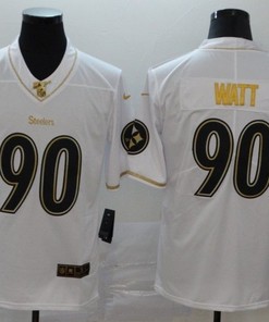 Pittsburgh Steelers Tj Watt #90 Nfl 2020 White Jersey