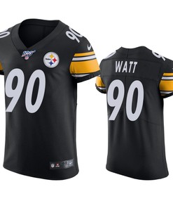 Pittsburgh Steelers T.j. Watt Black 100th Season Vapor Elite Jersey