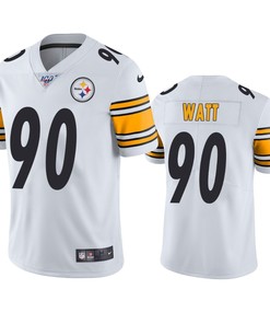 Pittsburgh Steelers T.j. Watt White 100th Season Vapor Limited Jersey