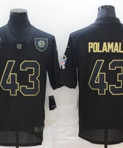 Pittsburgh Steelers Troy Polamalu #43 Nfl 2020 Black Jersey