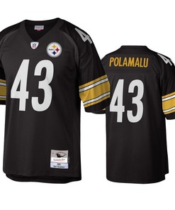 Pittsburgh Steelers Troy Polamalu Black Legacy Replica Jersey