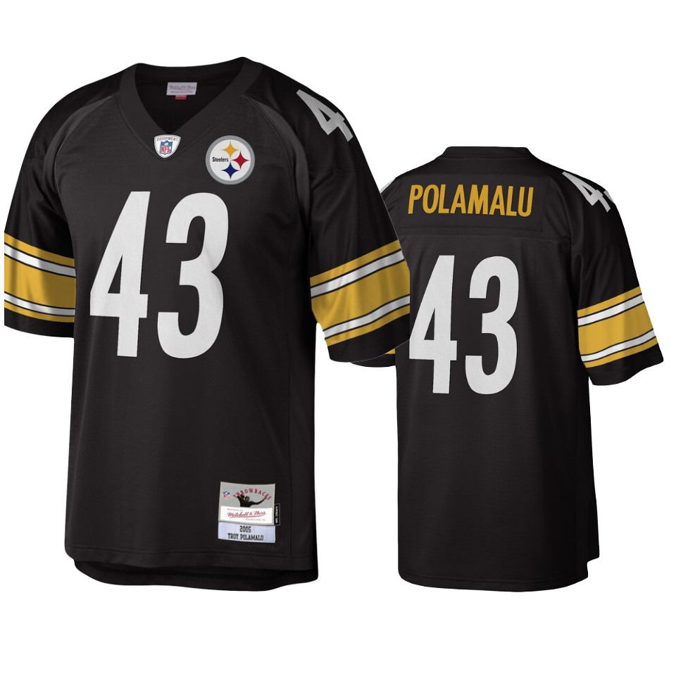 Pittsburgh Steelers Troy Polamalu Black Legacy Replica Jersey - Bluefink