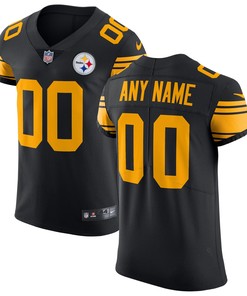 Pittsburgh Steelers Vapor Untouchable Elite Custom Color Rush Jersey - Black Custom Jerseys Nfl