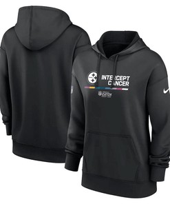 Pittsburgh Steelers Women's 2022 NFL Crucial Catch Therma Performance Pullover Hoodie - Black