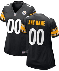 Pittsburgh Steelers Womens Custom Game Jersey Black Custom Jerseys Nfl