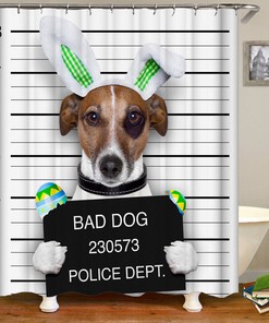 Playful Pups- 3D Pet Puppy Dog Animals Bathroom shower curtain - Waterproof for Bathroom Decor