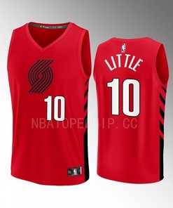 Portland Trail Blazers 10 Nassir Little Statement Edition Men Jersey 2022-23 Fast Break Player Red
