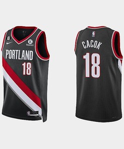 Portland Trail Blazers 18 Devontae Cacok 2022-23 Icon Edition Black Men Jersey