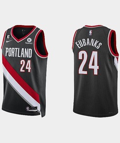 Portland Trail Blazers 24 Drew Eubanks 2022-23 Icon Edition Black Men Jersey