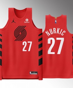 Portland Trail Blazers 27 Jusuf Nurkic Red Jersey 2022-23 Statement Edition