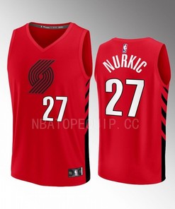 Portland Trail Blazers 27 Jusuf Nurkic Statement Edition Men Jersey 2022-23 Fast Break Player Red