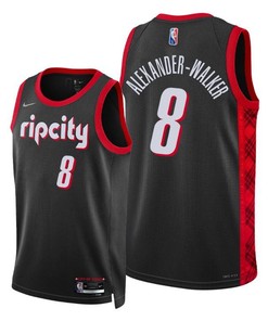 Portland Trail Blazers 8 Nickeil Alexander-Walker 2022 City Edition Jersey Black - Men Jersey