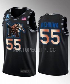 Precious Achiuwa 55 Memphis Tigers Black Jersey Copper College Basketball