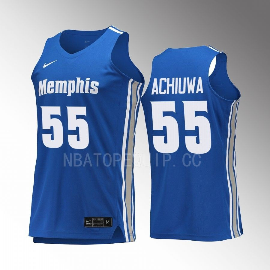 Precious Achiuwa 55 Memphis Tigers Uniform Jersey College Basketball Royal