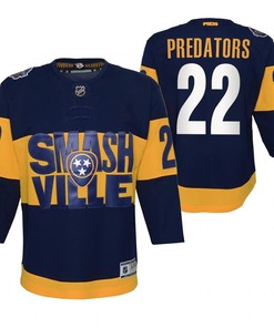 Predators 2022 Stadium Series Youth Navy Primegreen Jersey Jersey