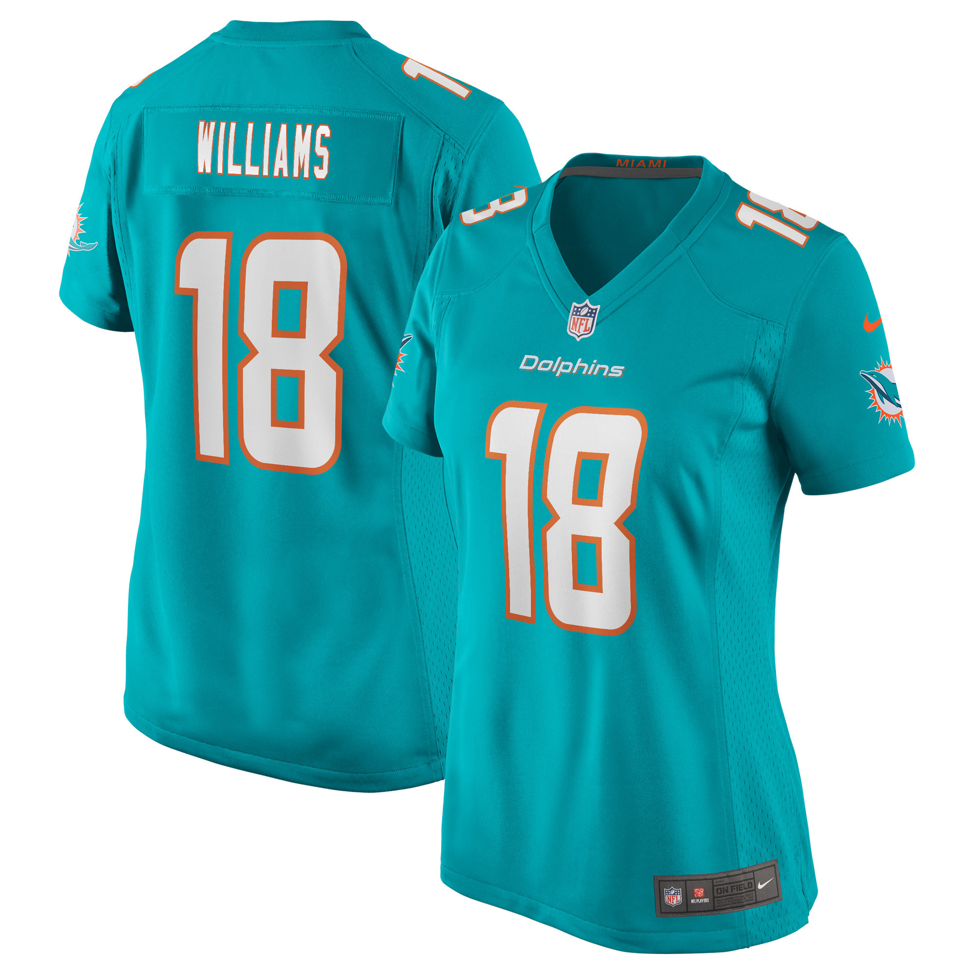 Preston Williams Miami Dolphins Womens Game Jersey - Aqua Nfl