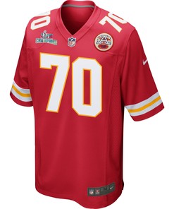 Prince Tega Wanogho 70 Kansas City Chiefs Super Bowl LVII Champions Men Game Jersey - Red