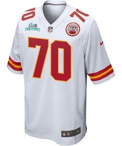 Prince Tega Wanogho 70 Kansas City Chiefs Super Bowl LVII Champions Men Game Jersey - White