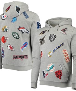 Pro Standard Nfl Pro League Pullover Hoodie - Heathered Gray