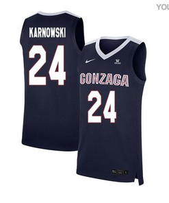 Przemek Karnowski 24 Gonzaga Bulldogs Elite Basketball Youth Jersey - Navy