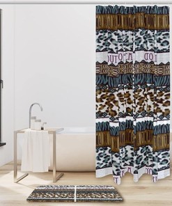 Psychedelic Purple Mushroom Shower Curtain in Waterproof Fabric for Bathroom Decor