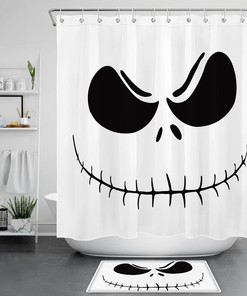 Pumpkin King Jack Shower Curtain for a Spooky Halloween Bathroom Decor