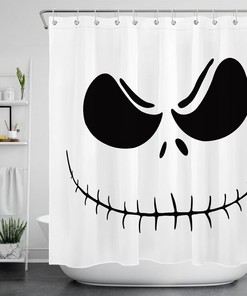 Pumpkin King Jack Shower Curtain for a Spooky Halloween Bathroom Decor