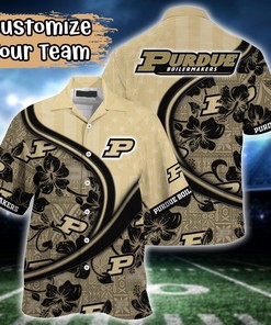 Purdue Boilermakers NCAA US Flag Flower Hawaii Shirt For Fans