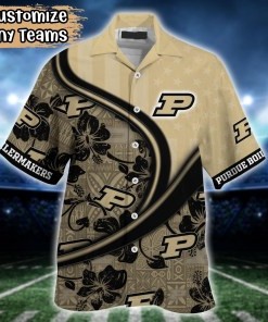 Purdue Boilermakers NCAA US Flag Flower Hawaii Shirt For Fans