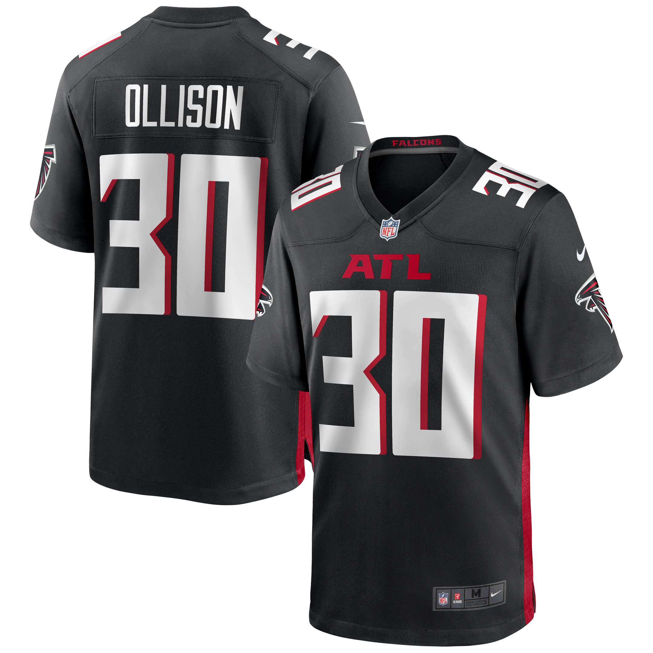 Qadree Ollison Atlanta Falcons Game Jersey - Black Nfl