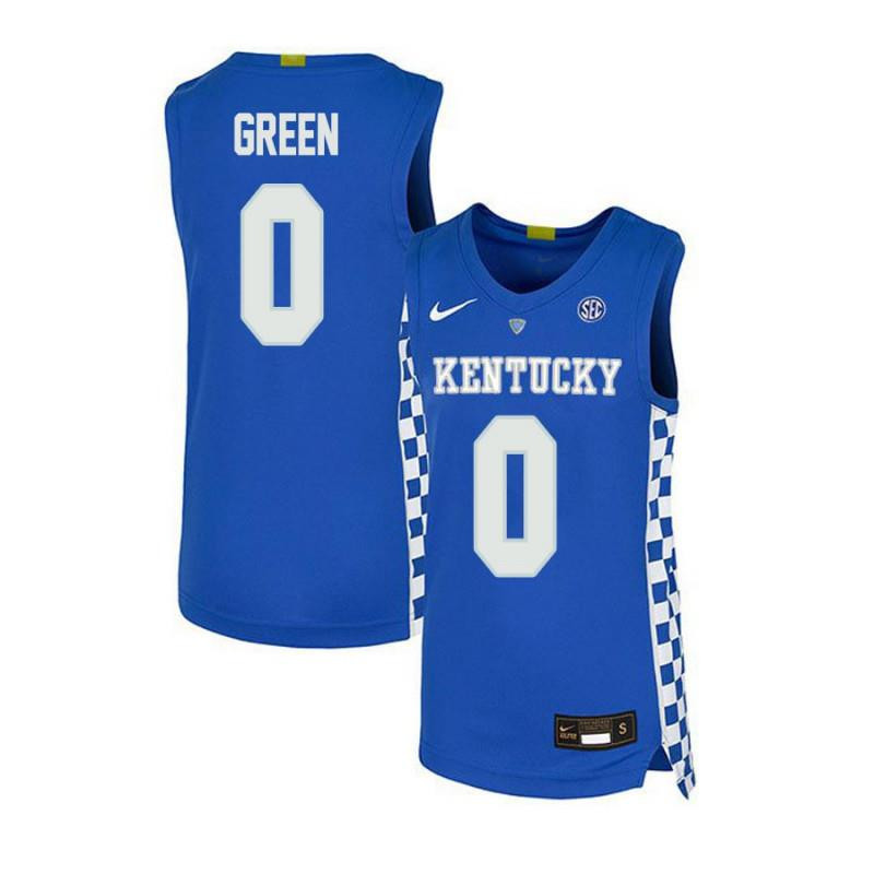 Quade Green 0 Kentucky Wildcats Elite Basketball Men Jersey - Royal Blue