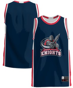 Queens College Knights Basketball Jersey - Blue Ncaa